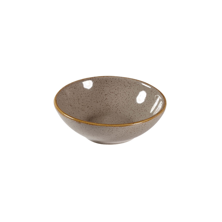 Churchill Stonecast Vitrified Porcelain Peppercorn Grey Round Shallow Bowl 11.6cm 20cl 7oz Pack of 12