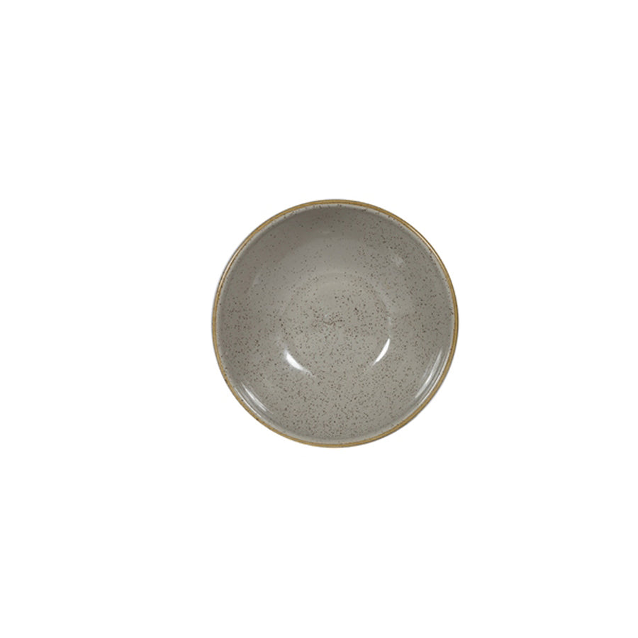 Churchill Stonecast Vitrified Porcelain Peppercorn Grey Round Shallow Bowl 13cm Pack of 12