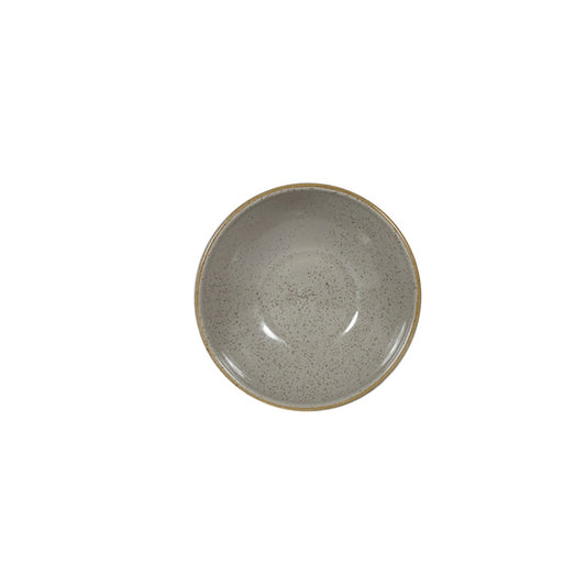 Churchill Stonecast Vitrified Porcelain Peppercorn Grey Round Shallow Bowl 13cm Pack of 12