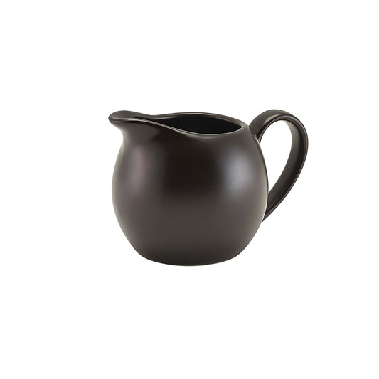 Genware Coloured Beverage Porcelain Matte Black Jug 14cl 5oz Pack of 6