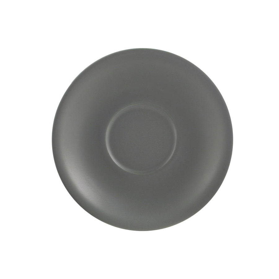 Genware Coloured Beverage Porcelain Matte Grey Round Saucer 13.5cm Pack of 6