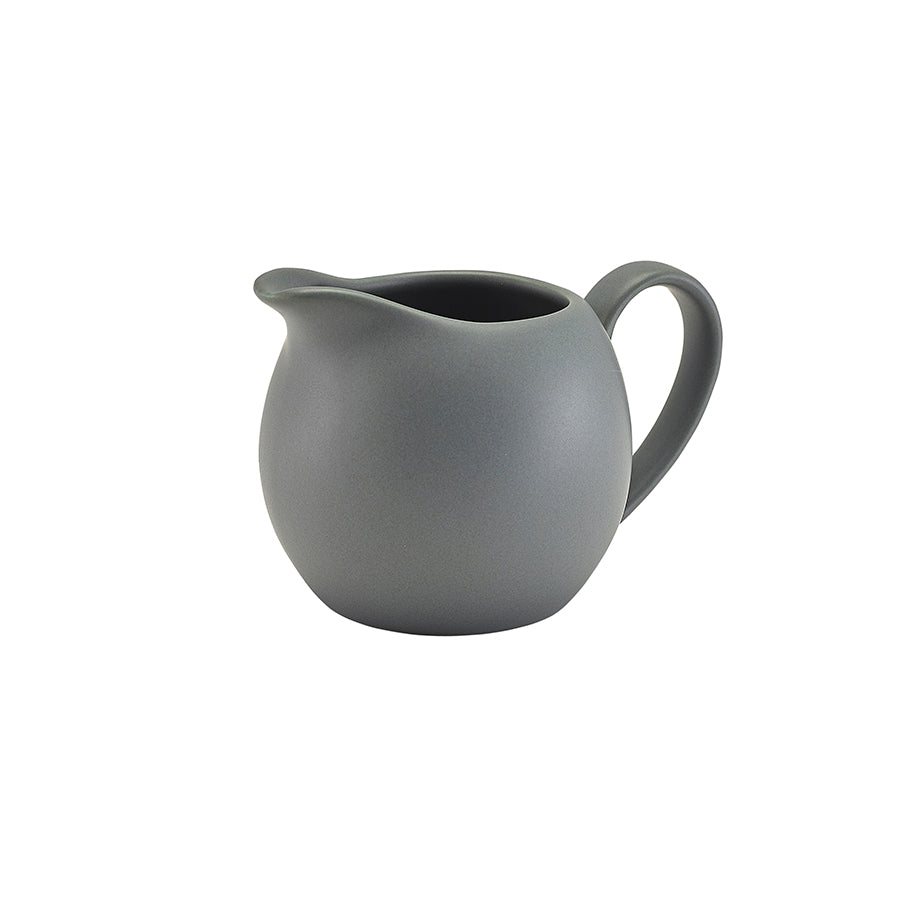 Genware Coloured Beverage Porcelain Matte Grey Jug 14cl 5oz Pack of 6