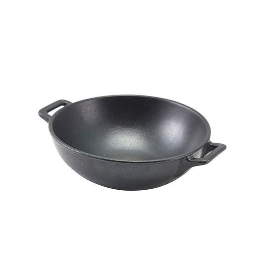 Genware Forge Stoneware Black Round Balti Dish 17cm 73cl 25.7oz Pack of 6