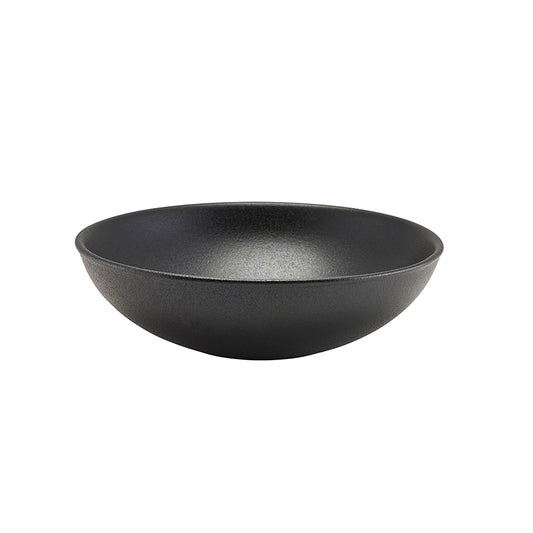 Genware Forge Stoneware Black Round Coupe Bowl 20cm 90cl 31.7oz Pack of 6