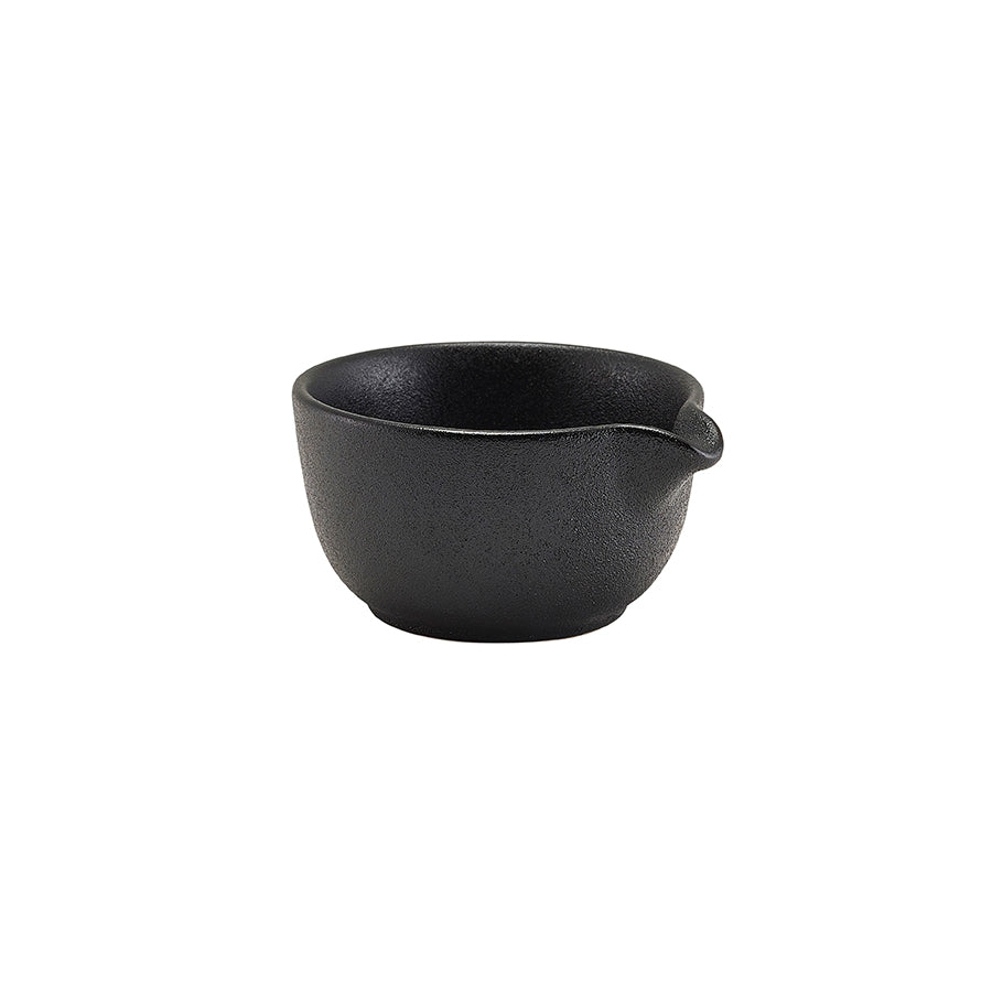 Genware Forge Stoneware Black Sauce Dish 8x4.6cm 12cl 4.2oz Pack of 6