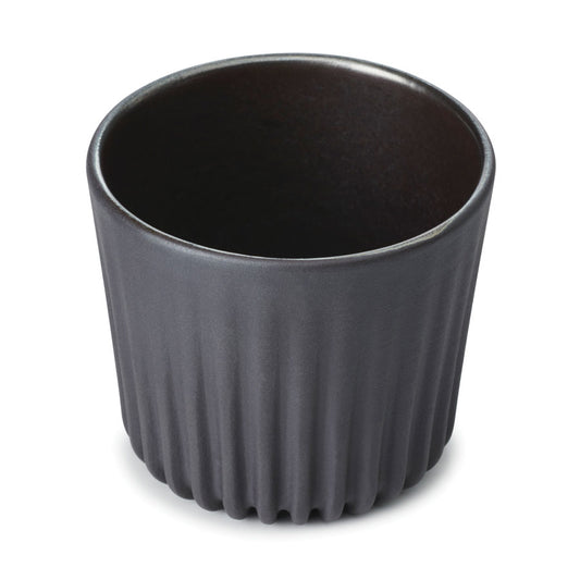 Revol Pekoe Ceramic Dark Metal Round Cup 6x5cm 8cl Pack of 4