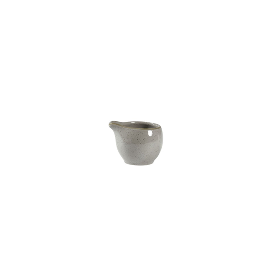 Churchill Stonecast Vitrified Porcelain Peppercorn Grey Round Jug 5.6cl 2oz Pack of 12