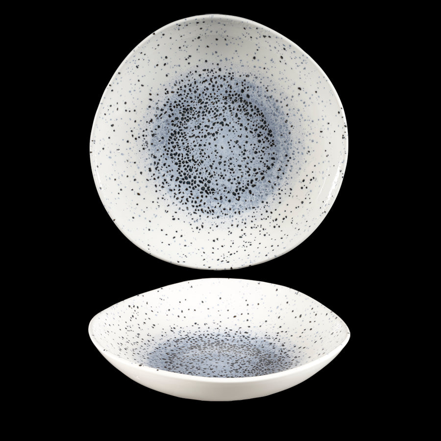 Churchill Studio Prints Mineral Vitrified Porcelain Blue Organic Round Bowl 25.3cm 38.7oz Pack of 12