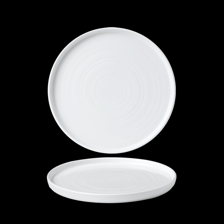 Churchill Chefs Plates Vitrified Porcelain White Round Walled Plate 21x2cm Pack of 6