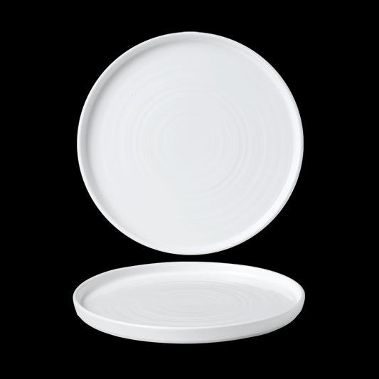 Churchill Chefs Plates Vitrified Porcelain White Round Walled Plate 26x2cm Pack of 6