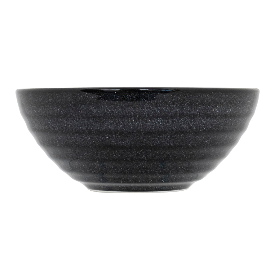 Artisan Granite Vitrified Fine China Black Round Side Bowl 16cm Pack of 4