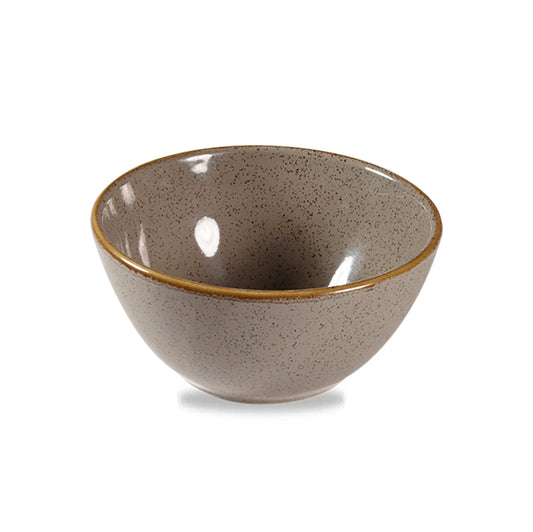 Churchill Stonecast Vitrified Porcelain Peppercorn Grey Round Snack Bowl 13cm 40cl 14oz Pack of 12