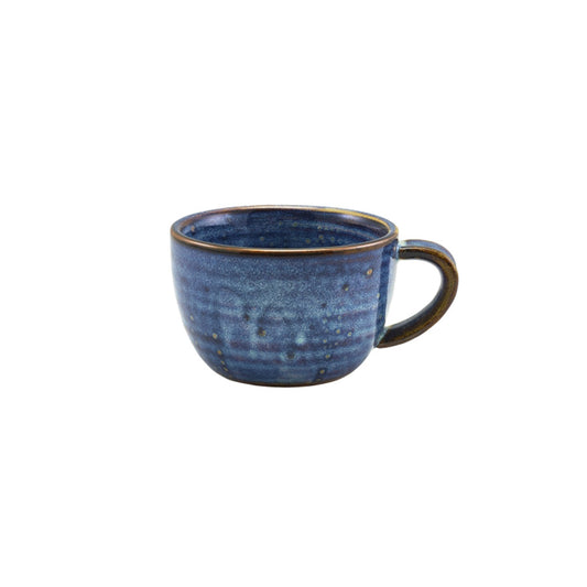 Genware Terra Porcelain Aqua Blue Coffee Cup 28.5cl 10oz Pack of 6