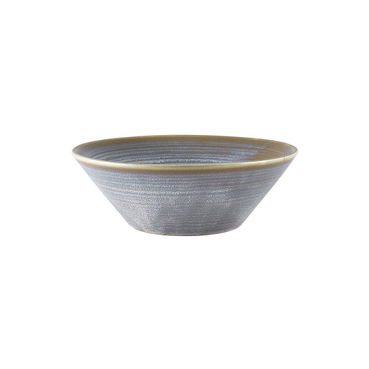 Genware Terra Porcelain Matte Grey Round Conical Bowl 14x5cm 31cl 10.9oz Pack of 6