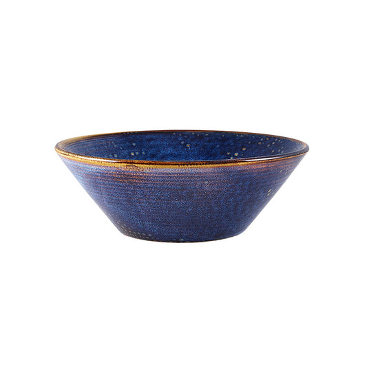 Genware Terra Porcelain Aqua Blue Round Conical Bowl 16x6cm 54.5cl 19.2oz Pack of 6