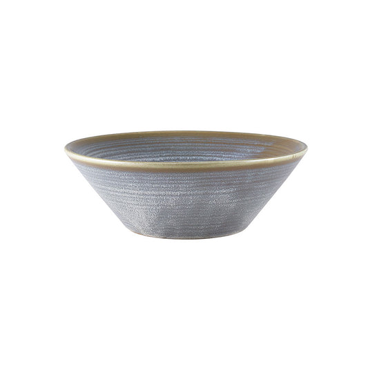 Genware Terra Porcelain Matte Grey Round Conical Bowl 16x6cm 54.5cl 19.2oz Pack of 6