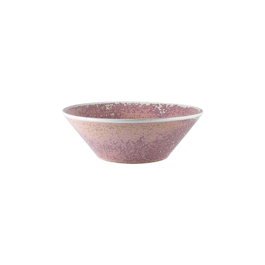 Genware Terra Porcelain Rose Round Conical Bowl 19.5x7cm 96cl 33.8oz Pack of 6