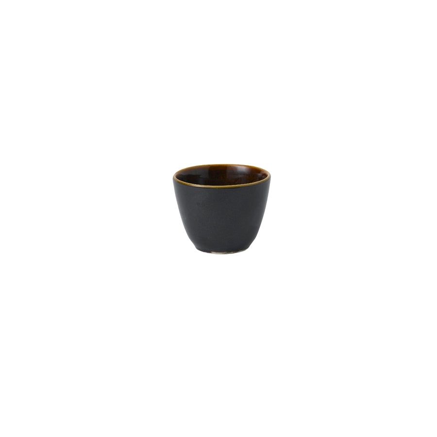 Churchill Bit On The Side Vitrified Porcelain Round Black Onyx Two Tone Contour Chip Mug 10Oz Pack of 12