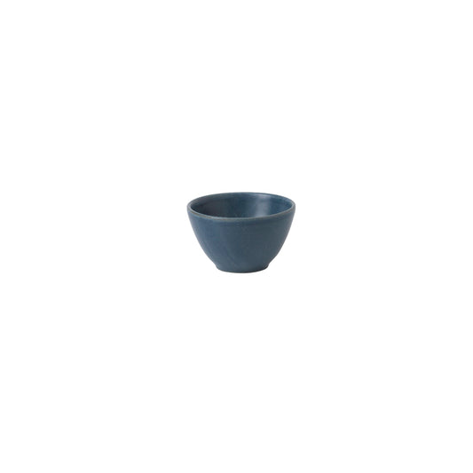 Churchill Bit On The Side Vitrified Porcelain Round Oslo Blue Contour Deep Bowl 8Oz Pack of 12