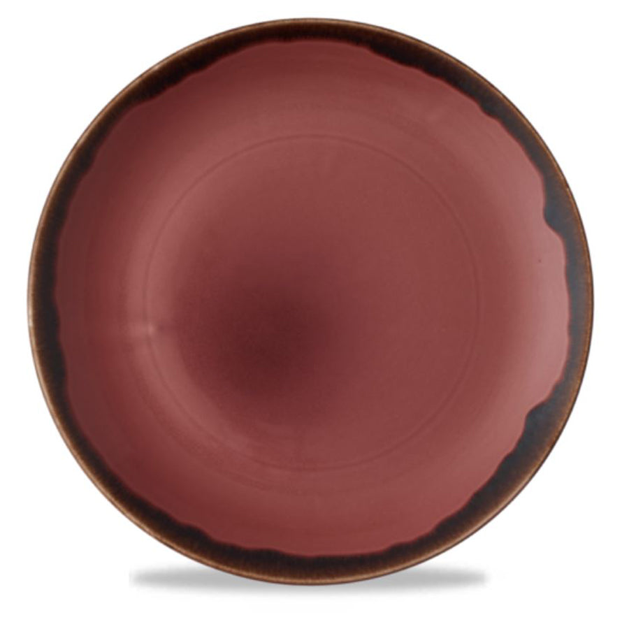 Dudson Harvest Vitrified Porcelain Plum Round Coupe Plate 26cm Pack of 12