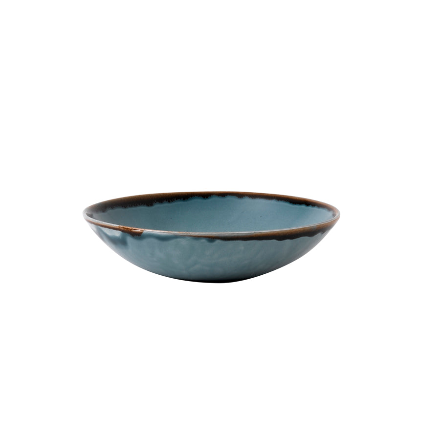 Dudson Harvest Vitrified Porcelain Blue Round Coupe Bowl 18.2cm 42.6cl 15oz Pack of 12