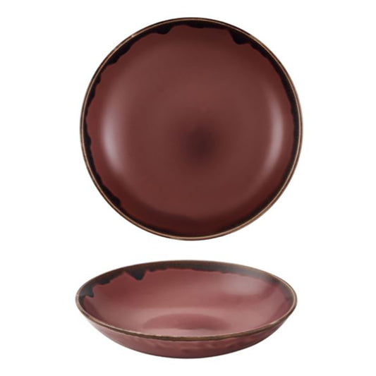 Dudson Harvest Vitrified Porcelain Plum Round Coupe Bowl 18.2cm 42.6cl 15oz Pack of 12