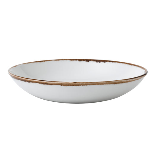 Dudson Harvest Vitrified Porcelain Natural Round Coupe Bowl 24.8cm 113.6cl 40oz Pack of 12