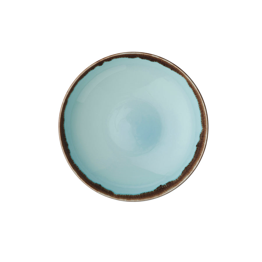 Dudson Harvest Vitrified Porcelain Turquoise Round Coupe Bowl 24.8cm 113.6cl 40oz Pack of 12