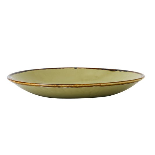 Dudson Harvest Vitrified Porcelain Green Organic Round Bowl 25.3cm 110cl 38oz Pack of 12