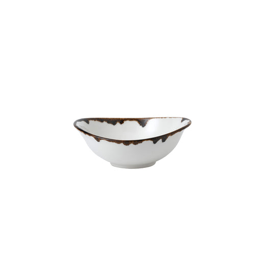 Dudson Harvest Vitrified Porcelain Natural Oval Deep Bowl 17.4x14.7cm 47cl 16.5oz Pack of 6