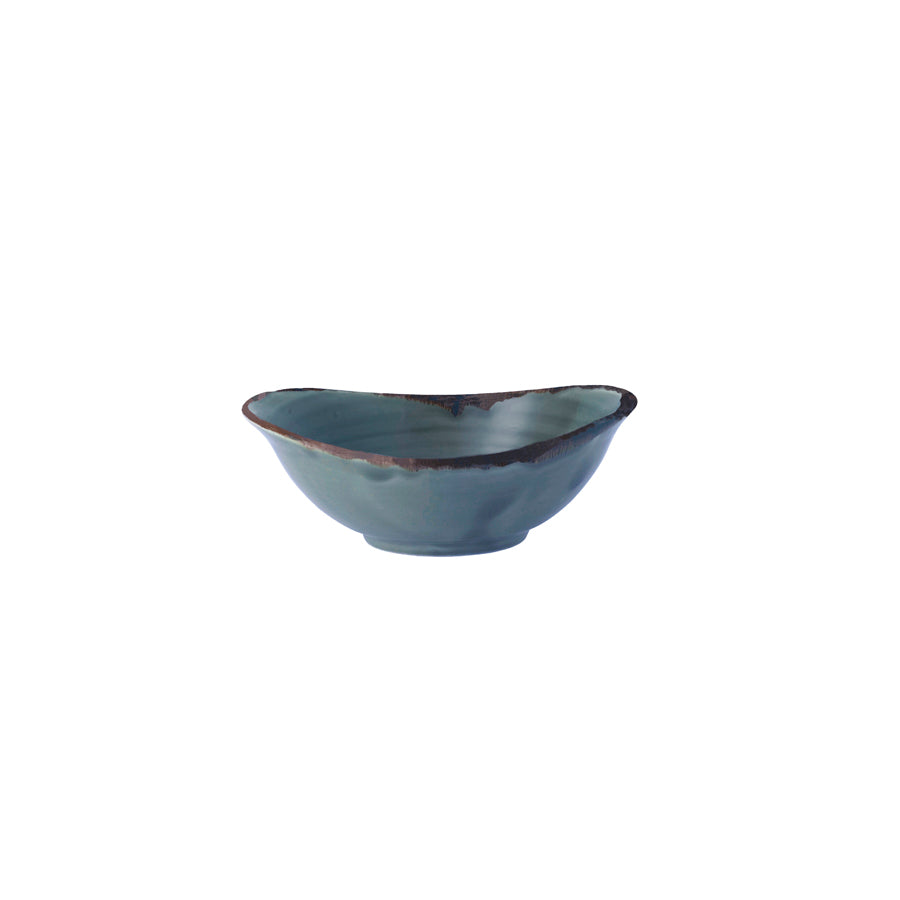 Dudson Harvest Vitrified Porcelain Blue Oval Deep Bowl 19.9x16.8cm 51cl 18oz Pack of 6