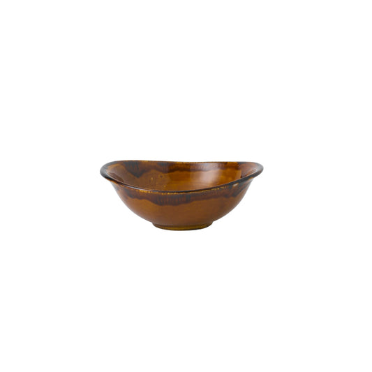 Dudson Harvest Vitrified Porcelain Brown Oval Deep Bowl 19.9x16.8cm 51cl 18oz Pack of 6