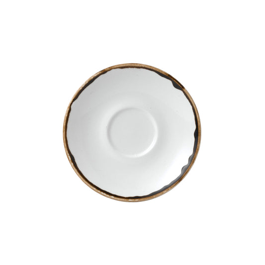 Dudson Harvest Vitrified Porcelain Natural Round Cappucino Saucer 15.6cm Pack of 12