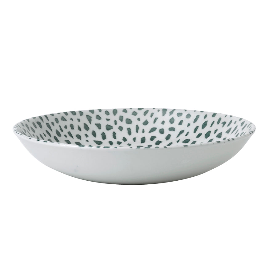 Dudson Terrazzo Vitrified Porcelain Green Round Coupe Bowl 24.8cm 113.6cl 40oz Pack of 12