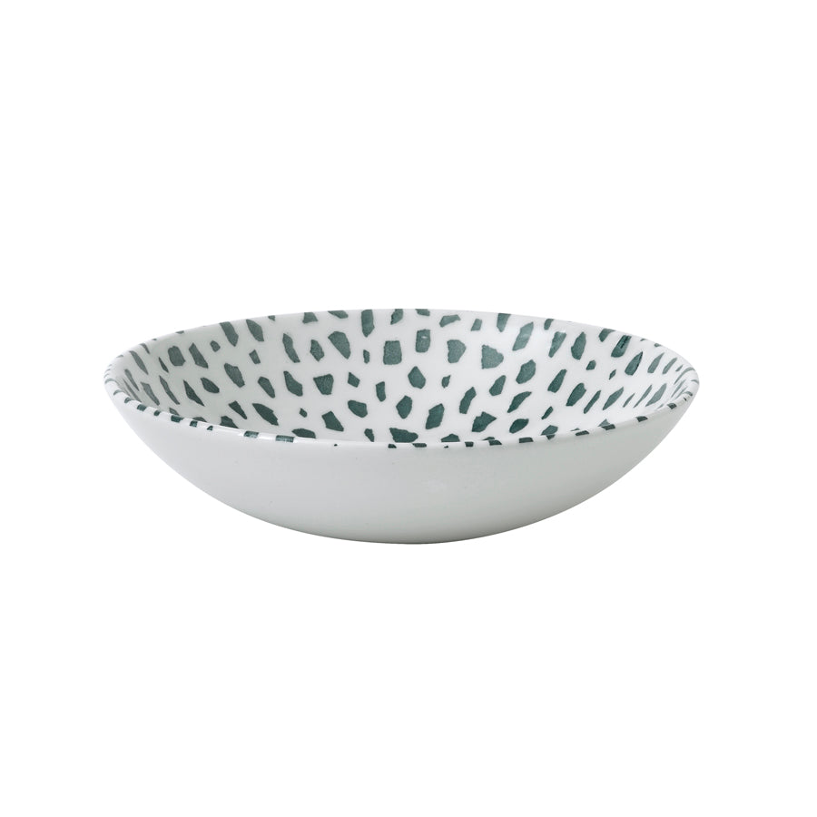 Dudson Terrazzo Vitrified Porcelain Green Round Coupe Bowl 18.2cm 42.6cl 15oz Pack of 12