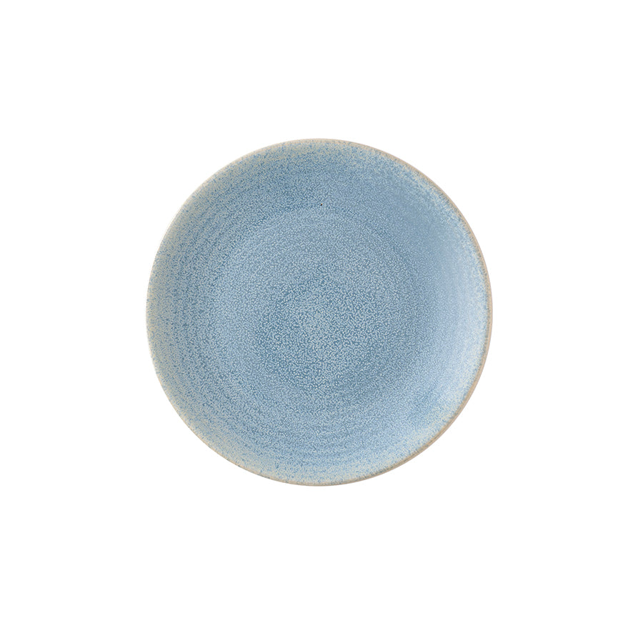 Dudson Evo Vitrified Stoneware Azure Blue Round Coupe Plate 20.5cm Pack of 6