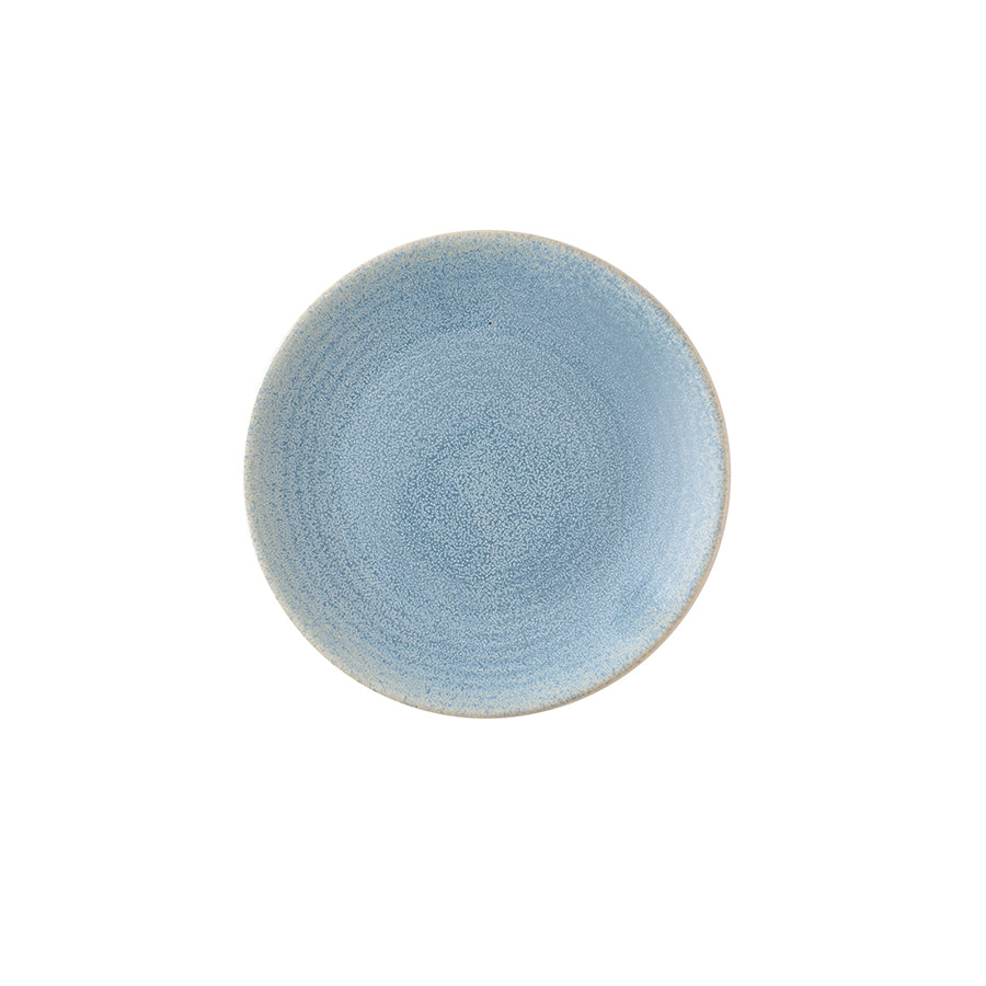 Dudson Evo Vitrified Stoneware Azure Blue Round Coupe Plate 22.9cm Pack of 6