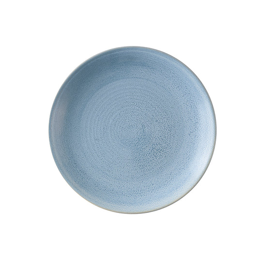 Dudson Evo Vitrified Stoneware Azure Blue Round Coupe Plate 29.5cm Pack of 6