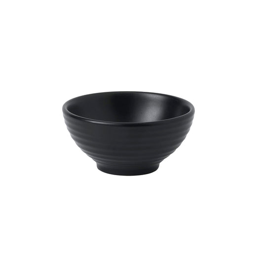 Dudson Evo Vitrified Stoneware Jet Round Rice Bowl 10.5cm 20cl 7oz Pack of 6