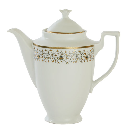 Porcelite Classic Vine Porcelain White Coffee Pot 100cl