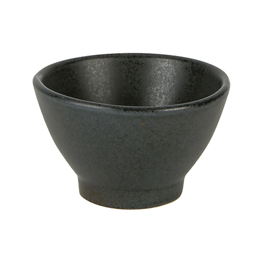 Rustico Carbon Stoneware Black Round Dip Bowl 7.5cm Pack of 12