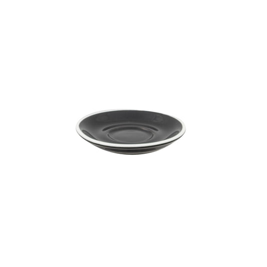 Superwhite Café Porcelain Gloss Black Round Saucer 11cm Pack of 12