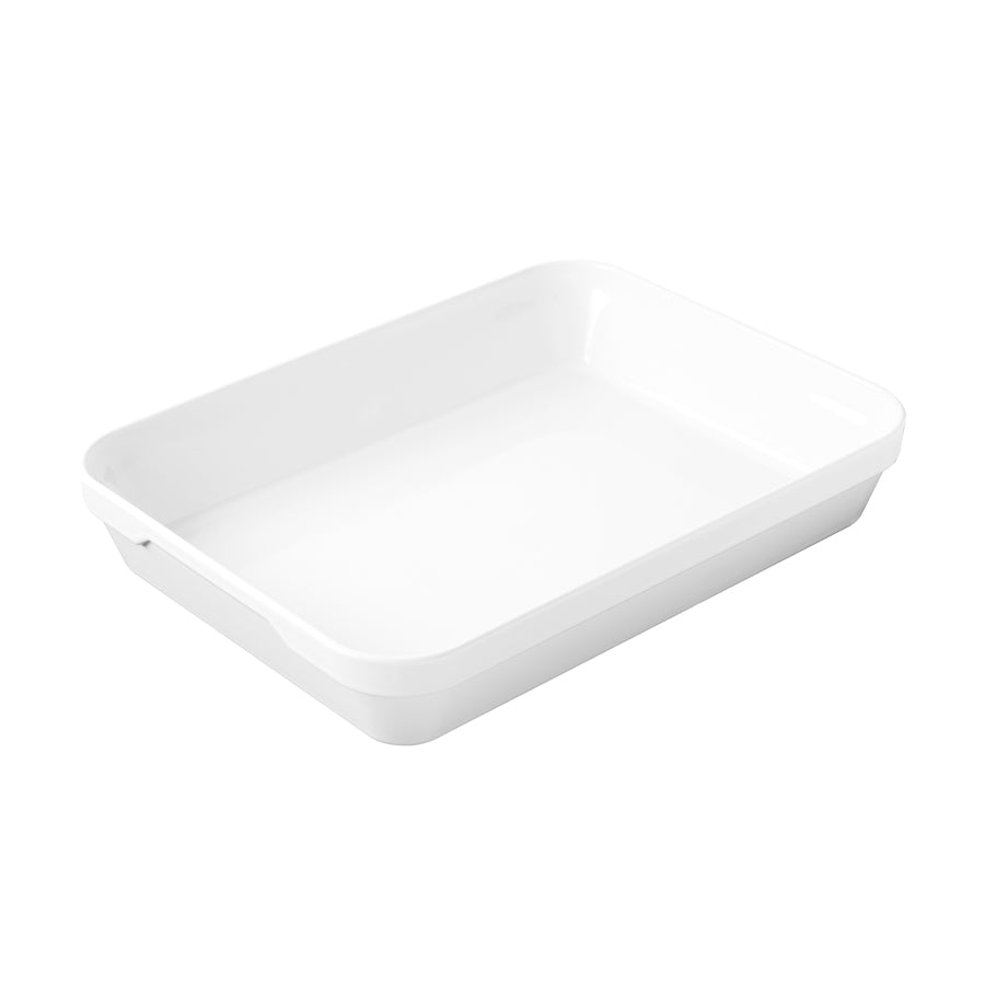 Revol Les Essentiels Porcelain White Rectangular Deep Dish 34.5x26x6.5cm 3 Litre