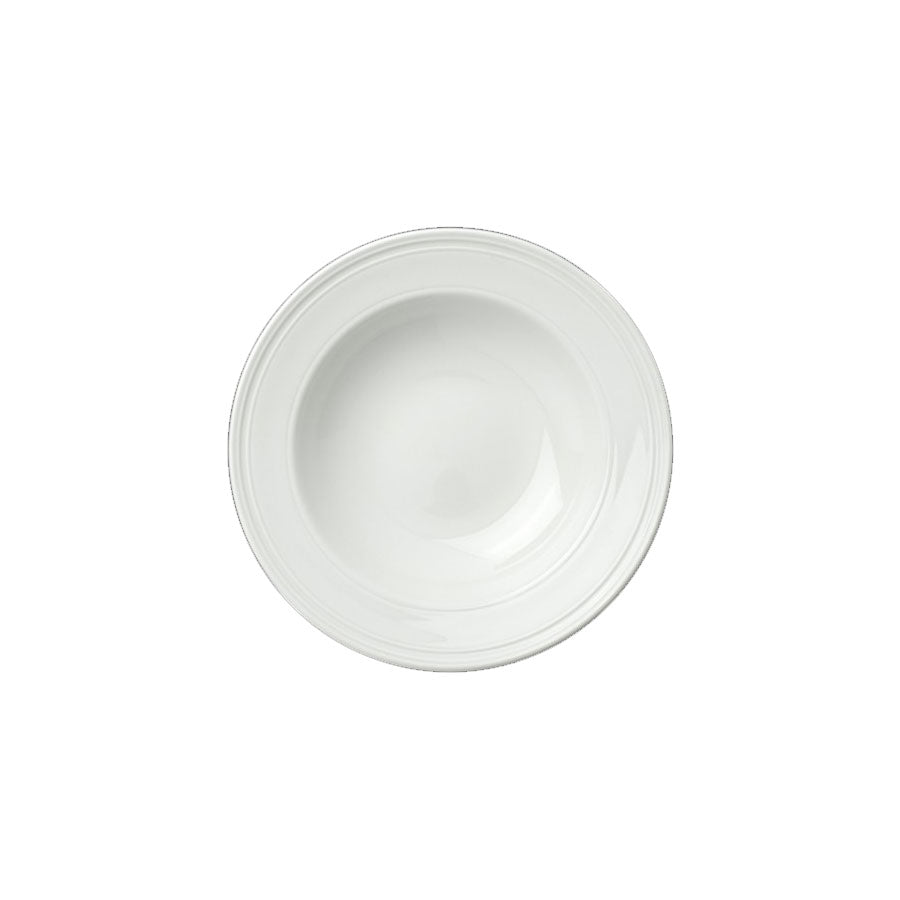 Steelite Bead Vitrified Porcelain White Round Soup/Pasta Plate 24cm Pack of 12