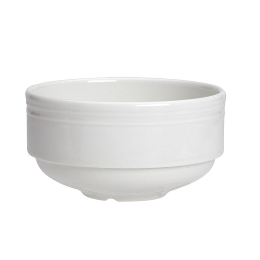 Steelite Bead Vitrified Porcelain White Soup Cup Unhandled 28.5cl Pack of 12