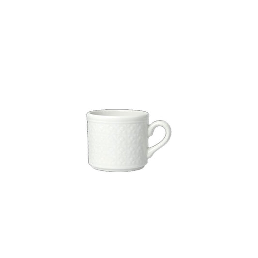 Steelite Bead Vitrified Porcelain White Cup Accent 8.5cl Pack of 12