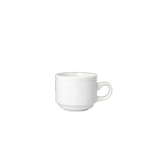 Steelite Bead Vitrified Porcelain White Stacking Cup 10cl Pack of 12