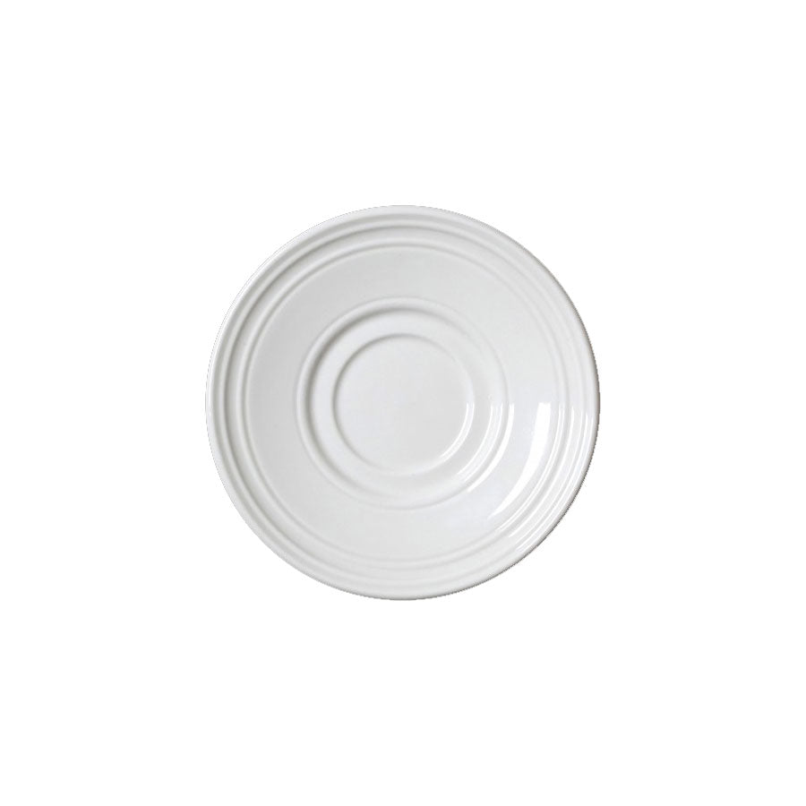 Steelite Bead Vitrified Porcelain White Round Saucer 15cm Pack of 12