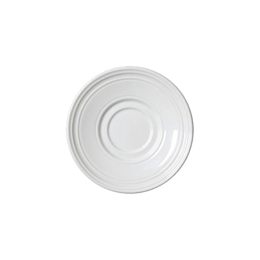 Steelite Bead Vitrified Porcelain White Round Saucer 15cm Pack of 12