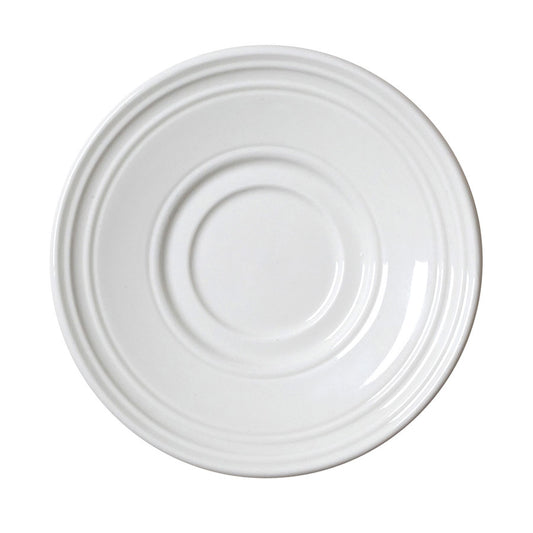 Steelite Bead Vitrified Porcelain White Round Saucer 12.5cm Pack of 12